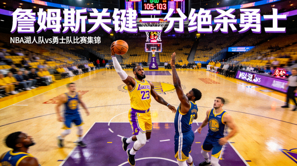 NBA湖人队詹姆斯关键三分绝杀勇士队比赛集锦视频封面